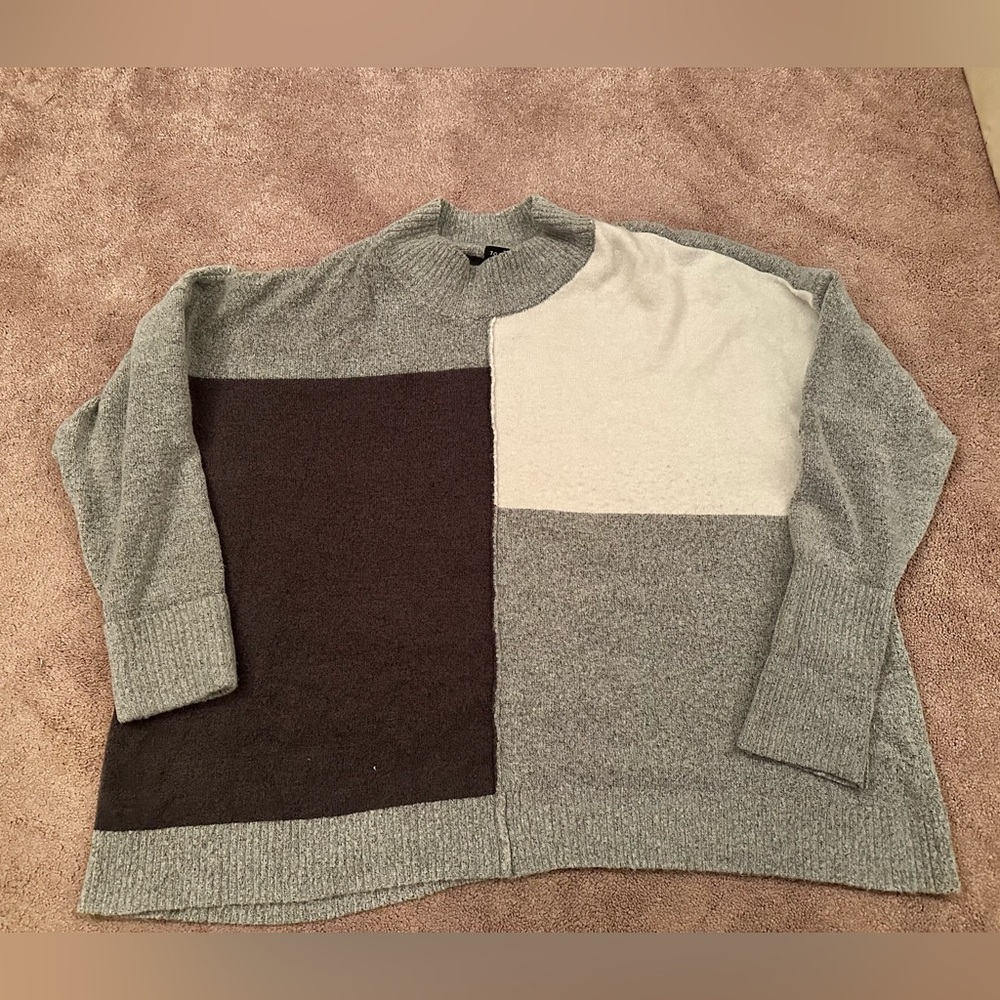 Torrid Colorblock Mock Neck Sweater